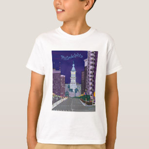 T-shirts T básico dos miúdos acesos da cidade