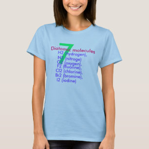 T-shirts t-camisa diatomic das moléculas