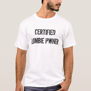 T-SHIRTS T CERTIFICADO DO ZOMBI PWNER