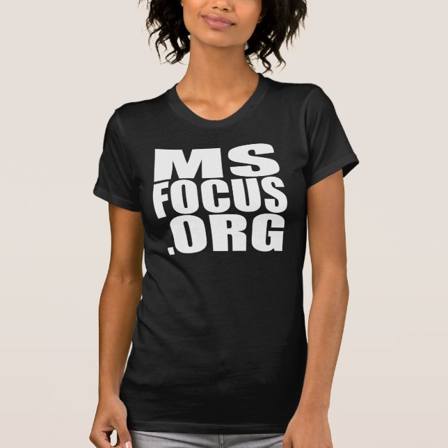 T-shirts T curto-sleeved de msfocus.org das senhoras (Frente)