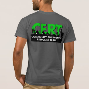 T-shirts T curto superior da Capa do CERT