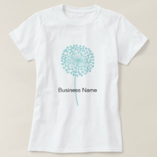 T-shirts T customizável do dente-de-leão azul