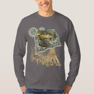T-shirts T da excursão do ar do Dirigible de Steampunk