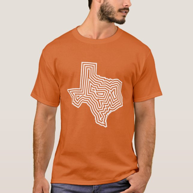 T-shirts T da explosão do branco de Texas (Frente)