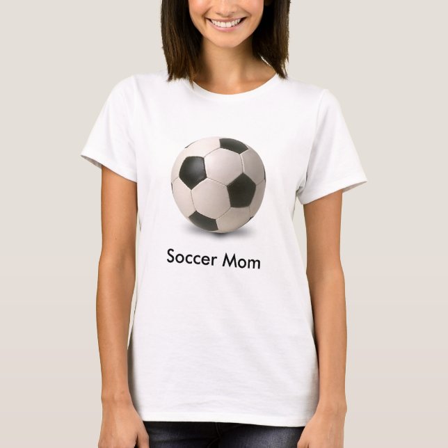 T-shirts T da mamã do futebol (Frente)