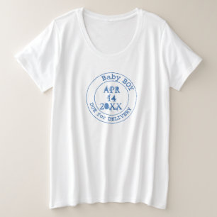 T-shirts T da maternidade do selo postal da entrega do beb