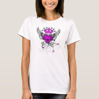 T-shirts T da menina do estilo-Rolo do tatuagem