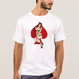 T-shirts T da menina do Pinup