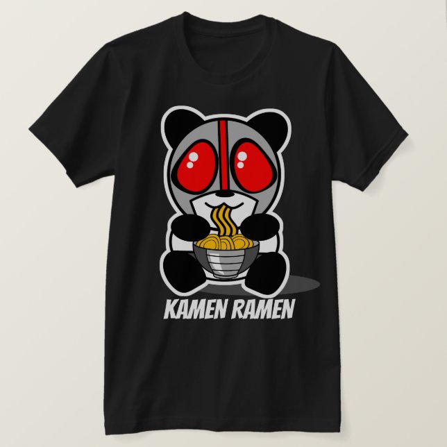 T-SHIRTS T DA PANDA GIGANTE DOS RAMEN DE KAMEN (Frente do Design)