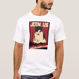 T-shirts T da propaganda do gatinho do inferno