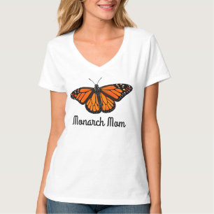 T-shirts T das senhoras da mamã da borboleta de monarca