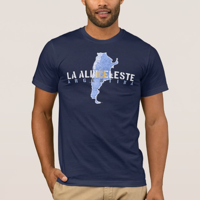 T-shirts T de Albiceleste do La de Argentina (Frente)