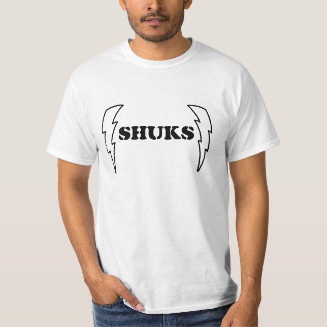 T-SHIRTS T DE CHOQUE DE SHUKS (Frente)