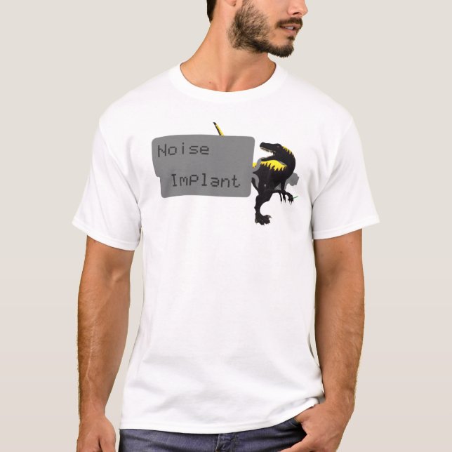 T-shirts T de Dino do implante do ruído (Frente)