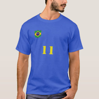 T-shirts T de futebol de Brasil/Brasil