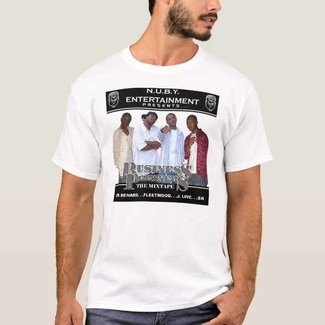 T-shirts T de Mixtape dos sócios comerciais (Frente)