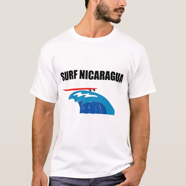 T-SHIRTS T DE NICARÁGUA DO SURF (Frente)