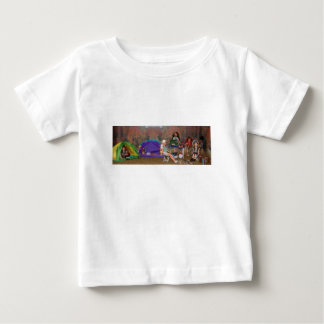 T-shirts T do acampamento-bebê para meu cão Eva