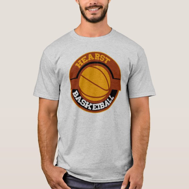 T-shirts T do basquetebol de Hearst (Frente)