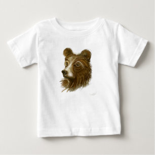 T-shirts T do bebê do impressão do urso