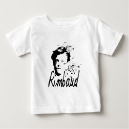 T-shirts T do bebê do retrato de ARTHUR RIMBAUD