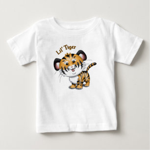 T-shirts T do bebê do tigre de Lil