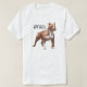 T-shirts T do branco do pitbull (Frente do Design)
