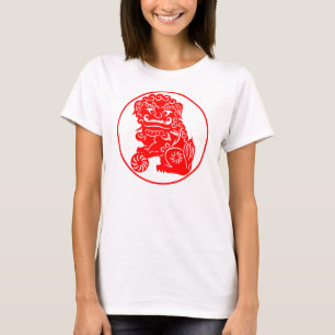 T-shirts T do cão de Foo