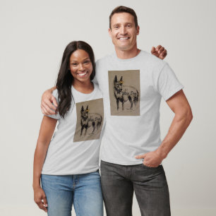 T-shirts T do cão selvagem