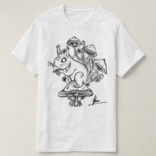 T-shirts T do esquilo (Frente do Design)