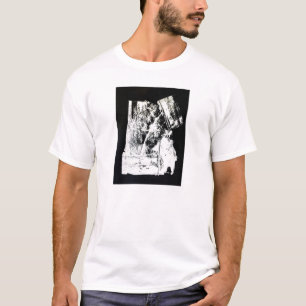 T-shirts T do estêncil do "santuário" dos homens