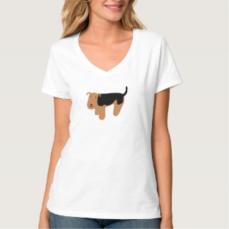 T-shirts T do estilo de galês Terrier Ladie de pensamento