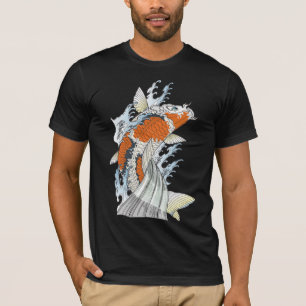 T-shirts T do estilo de Tatto da carpa de Koi