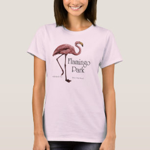 T-shirts T do flamingo do Vintage-estilo