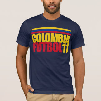 T-shirts T do futebol 11 de Colômbia