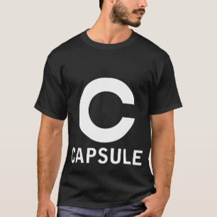 T-shirts T do logotipo da cápsula (gráfico branco)