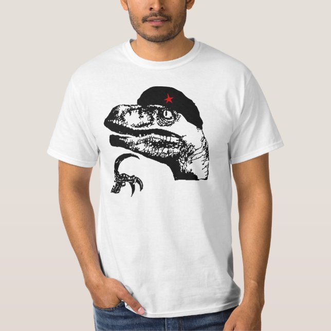 T-shirts T do meme de Philosoraptor (Frente)