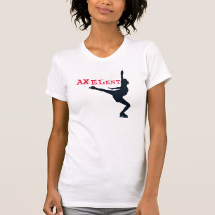 T-shirts T do patinagem no gelo de Axelent