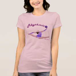 T-shirts T do pulo da separação da bola da ginástica