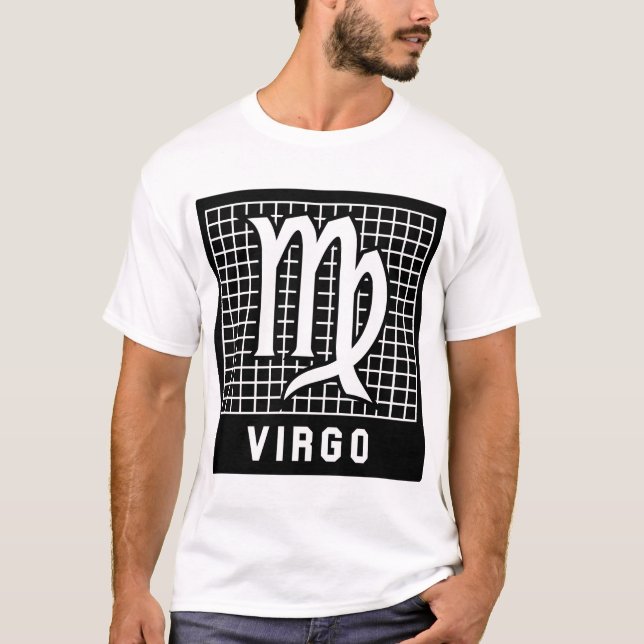 T-shirts T do sinal do zodíaco do Virgo (Frente)