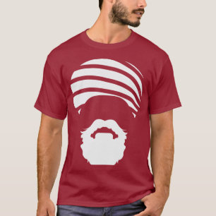 T-shirts T do turbante - vermelho