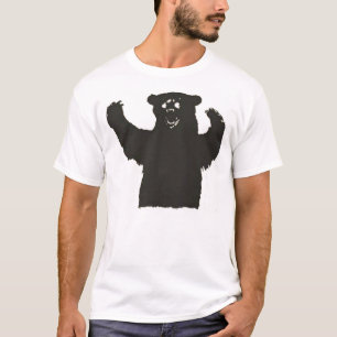 T-shirts T do urso preto