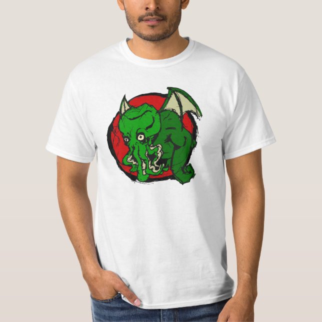 T-shirts T do valor de Cthulu (Frente)