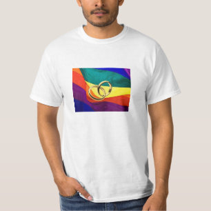T-shirts T do valor do casamento gay