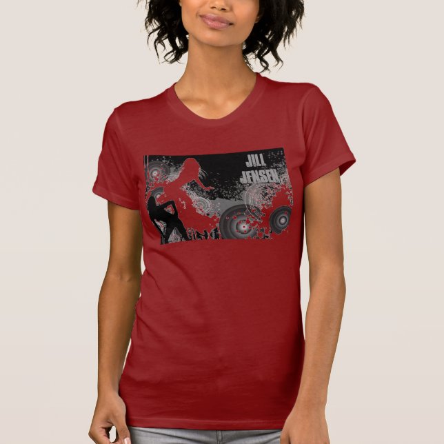 T-shirts T do vermelho de Jill Jensen (Frente)