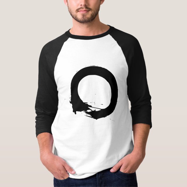 T-shirts T do zen de Ensō, raglan (Frente)
