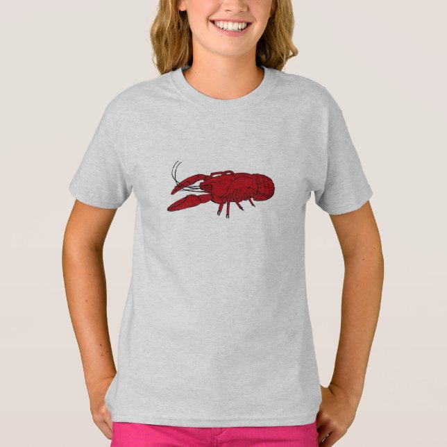 T-shirts T dos lagostins da menina (Frente)
