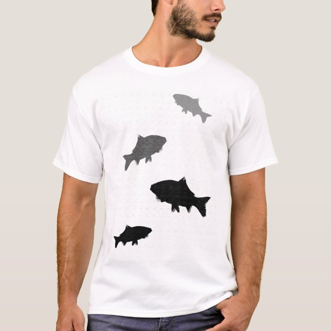 T-shirts T dos peixes (Frente)