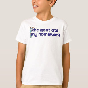 T-shirts T dos trabalhos de casa