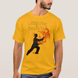 T-shirts T Dourado de Phoenix fogo" do qui de Yang TAI do "